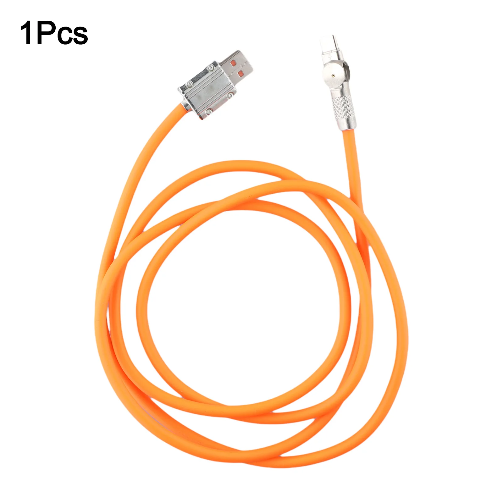 Mobile Phone Charging Orange Color 1m/1.5m/2m W A Quick Charging Cable High Charging Speed 180° Rotatable For IPhone