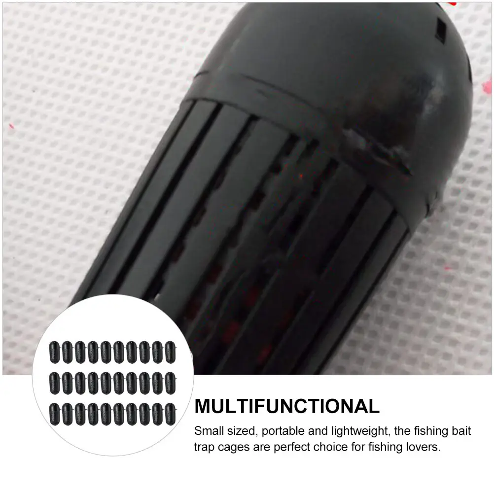 

100 pcs Feeder Bait Cage Hollow Lure Attracting Device Particle Container Lightweight Portable Baiting Tool For Fishing Lovers