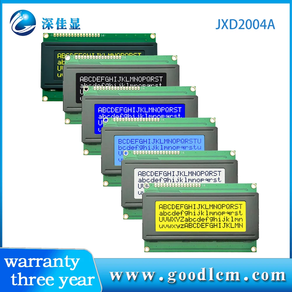2004 Karakter Lcd 20x4lcm Lcd Module Stn Geel Groen Scherm Geel Groen Licht HD44780 Controller Of ST7066 Of AIP31066
