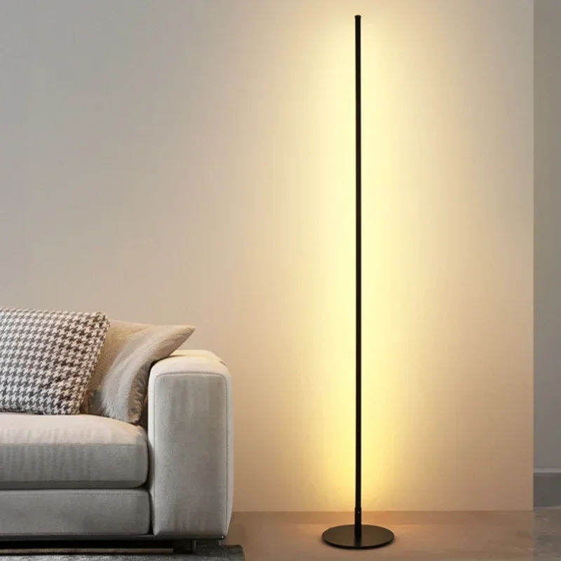 Remote Control Dim Led Floor Lamps for Living Room Bedroom Bedside Lamp Vertical Sofa Side Standing Lights Corner Ambient Light