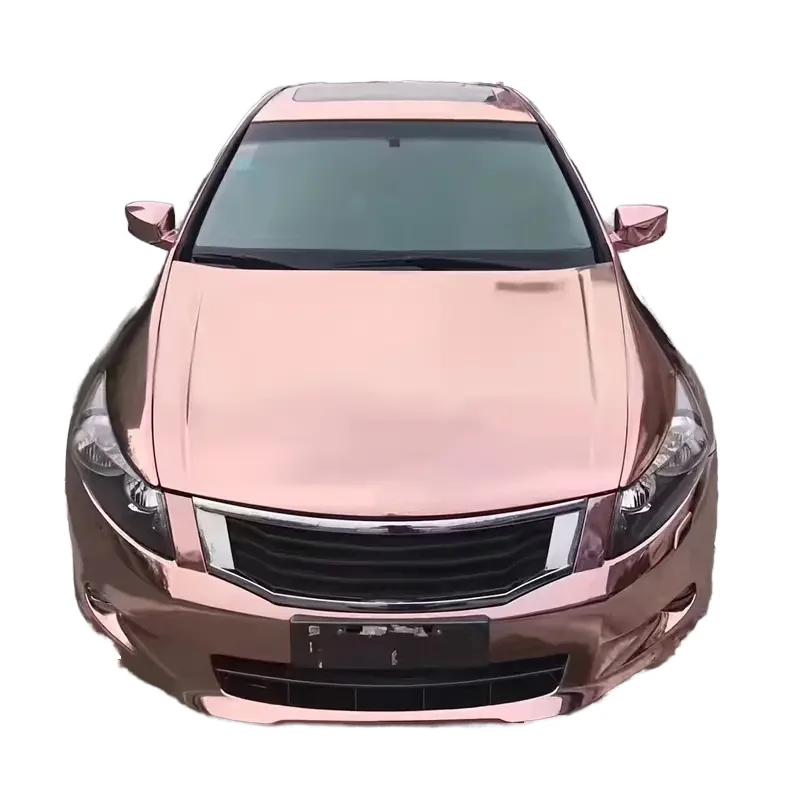

Hot Selling 18m Vinyl Car Stickers with 18m Golden Mirror Rose Gold Chromium Bubble Free Body Protection Packaging