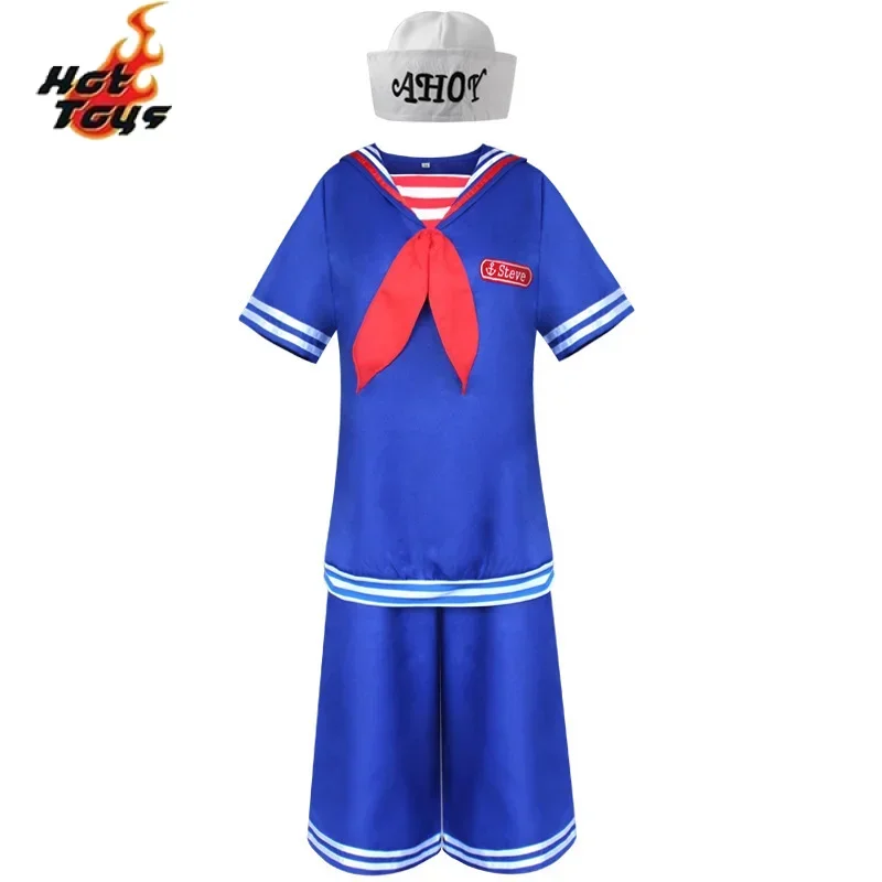 أزياء C.Steve Harrington التأثيرية للبالغين، قميص، بنطلونات، فاتحة، جلاشيور، فيت دي كرنفال