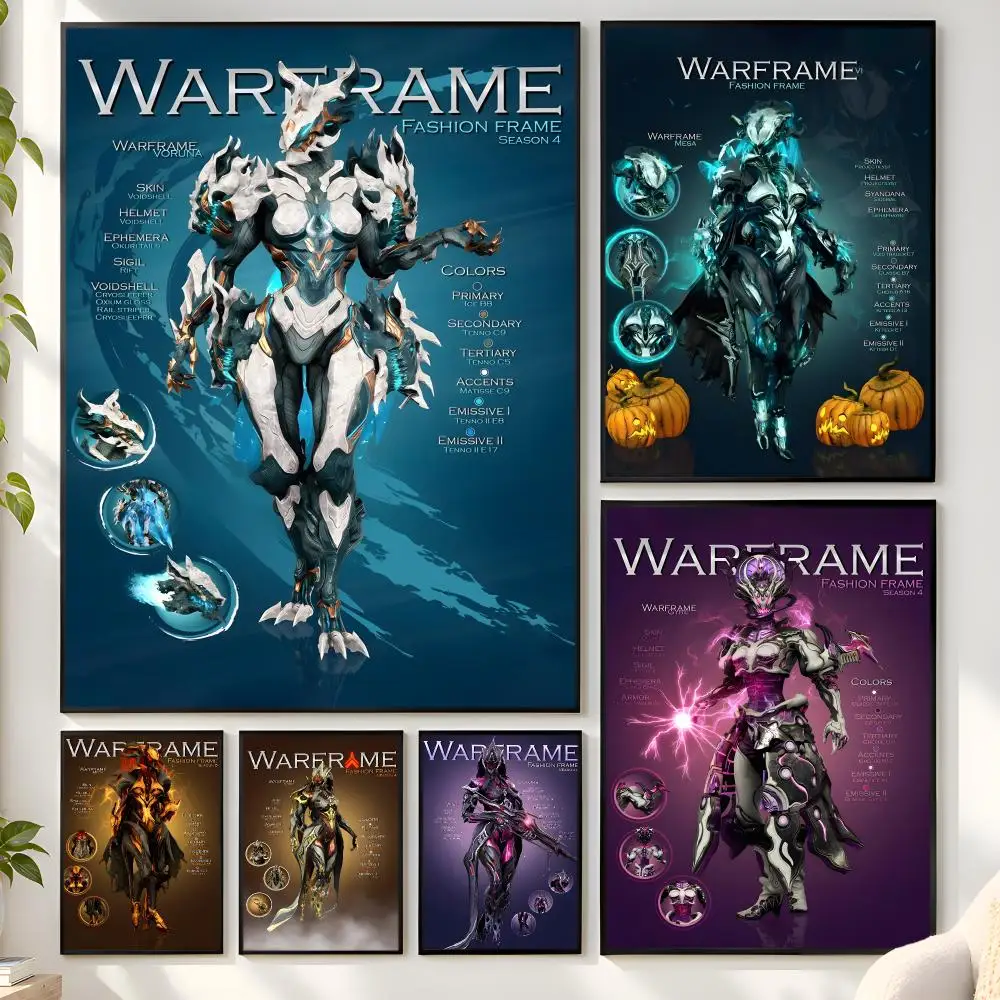 Popular Games W-WarframeS Poster Matte Wall Peel And Stick Decor Bedroom Living Room Office Dorm Home