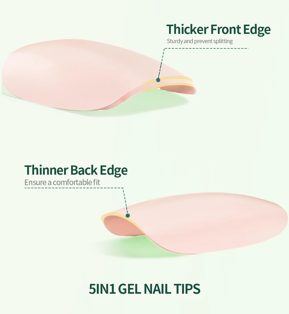 NAILPOP Nagelset zum Aufdrücken, 5-Farben-Mix, tragbare künstliche Nägel, 140–150 Stück, Mandel-Sarg, quadratisch, ovale Formen, langlebiges Design – Detail 7