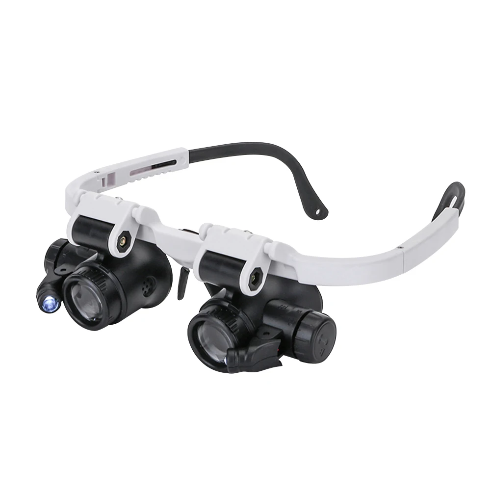 Portable Magnifier Glasses Loupes Handheld Reading Map Newspaper Magnifier with LED Jeweler Watch Repair Magnifying Eyewear