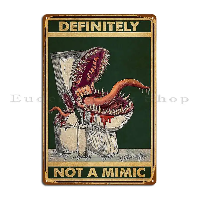 Definitely Not A Mimic Metal Signs Customized Cinema Club Wall Decor Cinema Tin Sign Poster