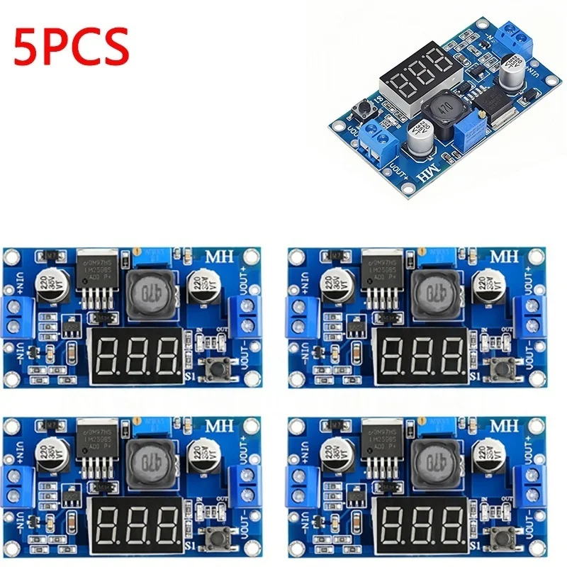 XCW LM2596 DC DC Step Down Converter Voltage Regulator LED Display Voltmeter 4.0~40 to 1.3-37V Buck Adapter Adjustable Power