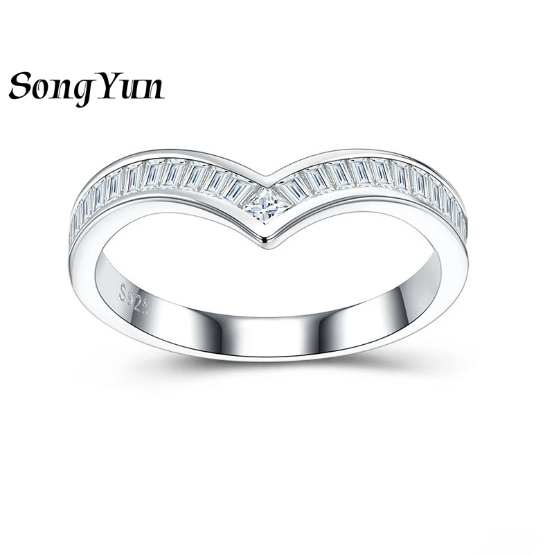 

SONGYUN Brand Jewelry 925 Sterling Silver Ring Brilliant Moissanite Bridal Ring for Sister 18K Real Gold Plated SYT Patent Rings
