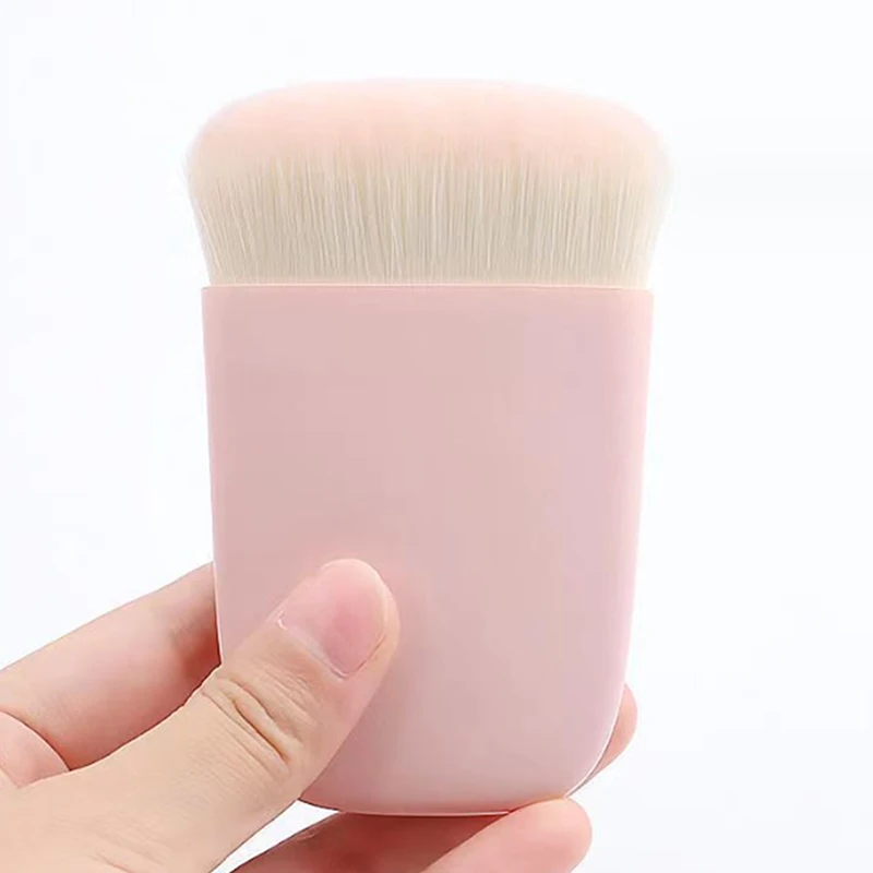 Lentil Bean Makeup Brush Loose Brush Curved Silk Fiber Dry And Wet Dual-Purpose Makeup Brush Loose Powder Brush Makeup Tool