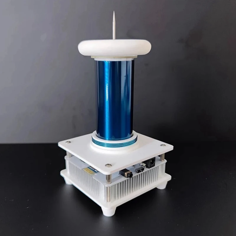 For Tesla Coil Plasma Speaker Music High-Power 30Cm Arc Plasma Windmill Light Up Without Wire(Blue)US Plug Easy Install