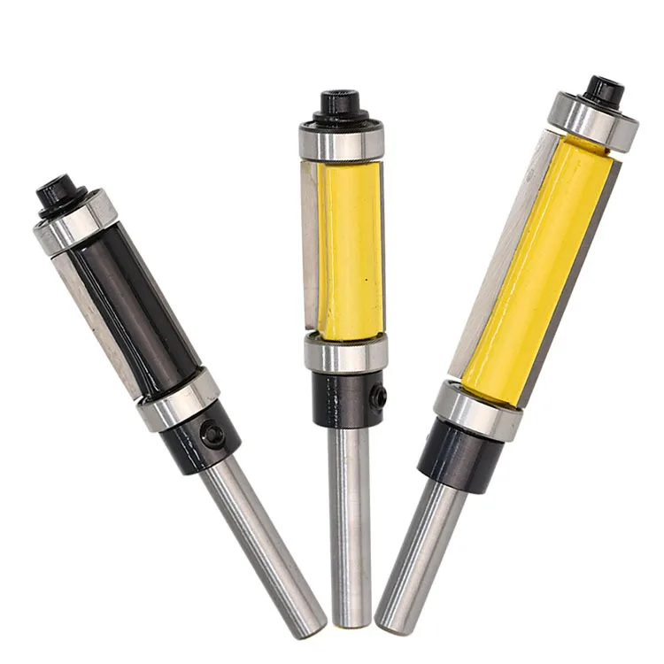 1PC 1/4" 6.35MM Shank Milling Cutter Wood Carving Flush Trim Top & Bottom Bearing Router Bit Milling Cutter For Wood Woodworking