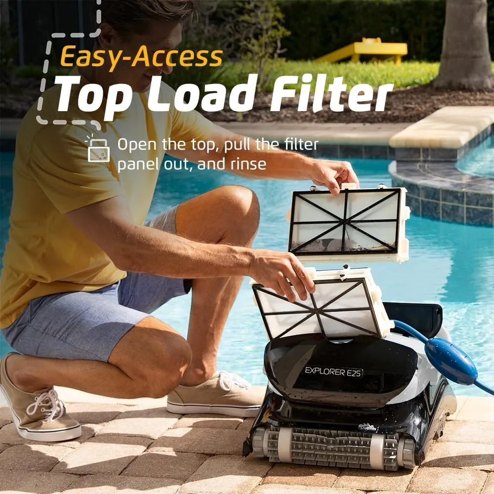 Wi-Fi automático piscina aspirador, escova purificador de parede escalada, filtros de carga superior acesso, ideal para piscinas inground até 50 ft