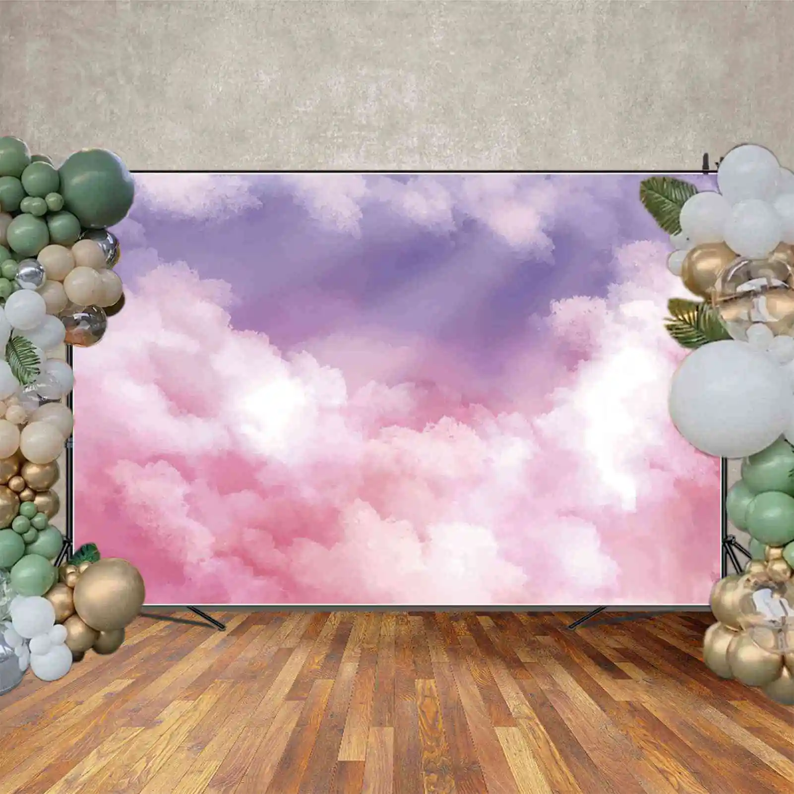 MOON.QG Abstract colored Cloud Wall Backdrop Cloudscape Birthday Newborn Baby Shower Photography Background Home Decorations