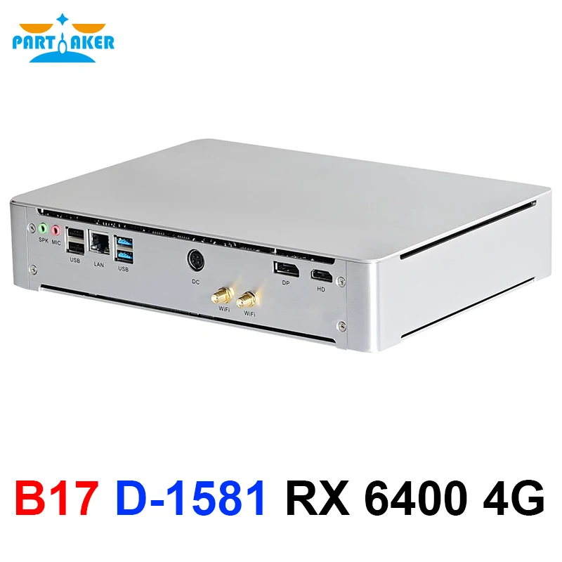 Computer da gioco Partaker Windows 10 Mini PC i7-9700F i5-9400F i3-9100F GTX1650 4G GPU Micro PC DDR4 RAM 2 * HDMI2.0 DVI DP WiFi