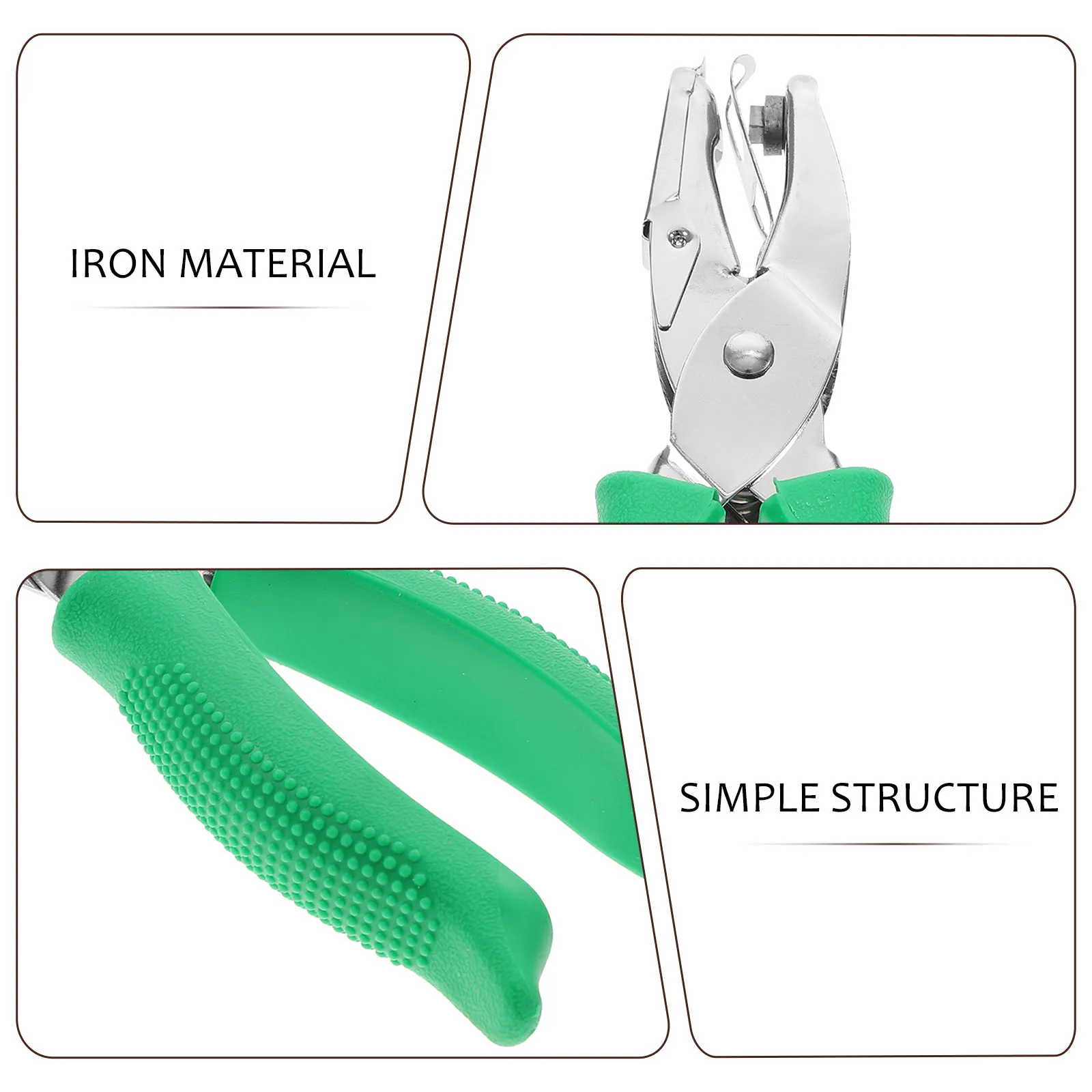 Premium Single Hole Puncher for Paper Chipboard Thin Plastic Cards Compact Space Saving Puncher