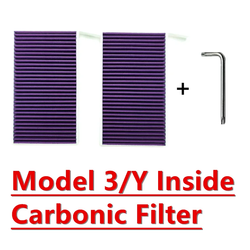 Set filtri per filtri Tesla ModelY AC per Model3 filtri aria condizionata per filtri esterni modello 3 per modello Y nessun odore