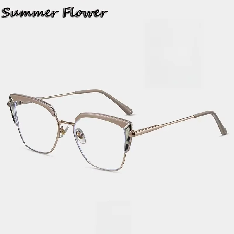 

Prescription Glasses Women Cat Eye Retro TR90 Optical Eyeglasses Frames Spring Hinge Eyewear Myopia Reading Spectacles