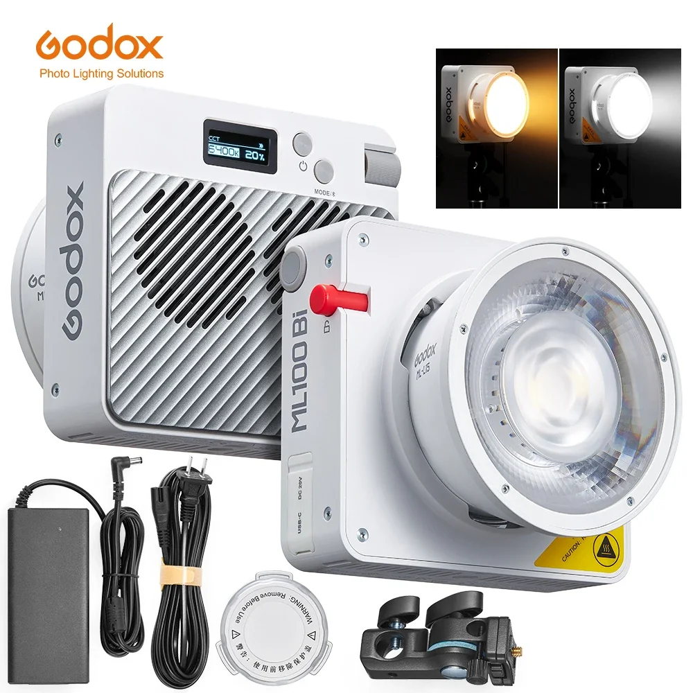 

ML100BI 120W Portable Bi-Color LED Photography Lamp Onboard & App Control for Video Recording & Live Streaming