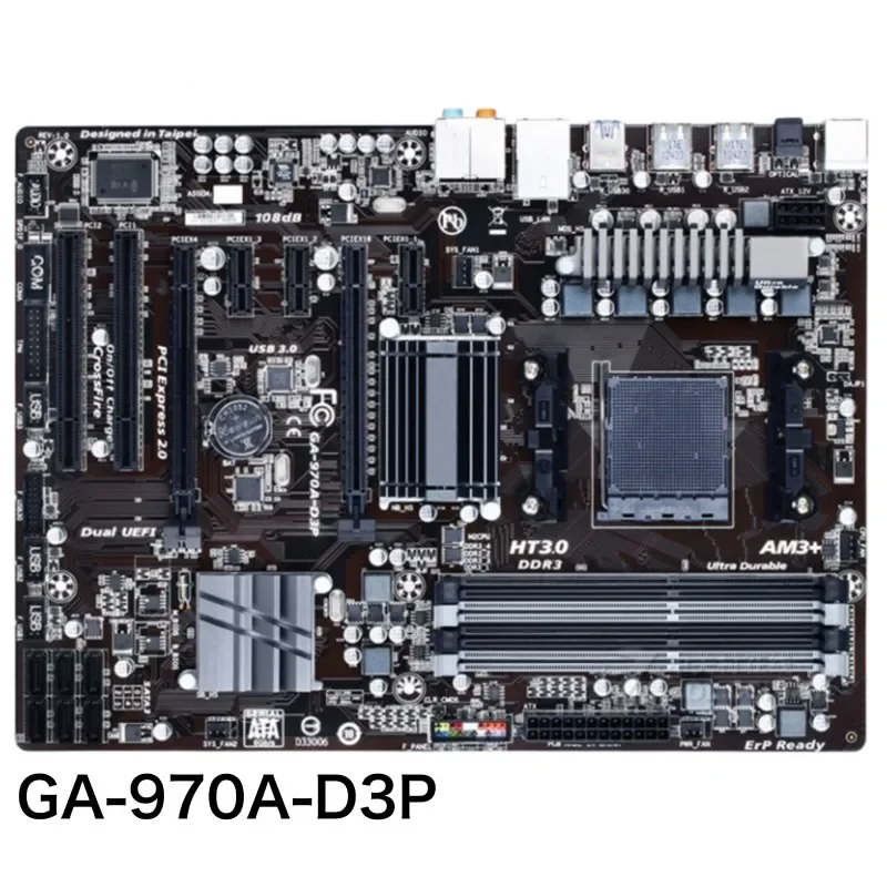 

For Gigabyte GA-970A-D3P Motherboard 32GB PCI-E2.0 DDR3 ATX 970 Mainboard 100% Tested OK Fully Work Free Shipping