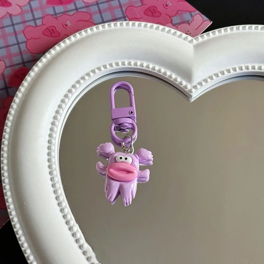 Pendentif de sac à dos bouche de saucisse, pendentif de sac de dessin animé mignon, bijoux de face, mini porte-clés, cadeau, 2024