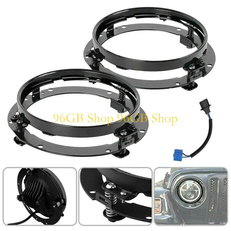 

96GB Motorcycle Car Accessories 7 Inch Round Mounting Bracket Ring for JeepWrangler 7" LED Headlight Holder Stand