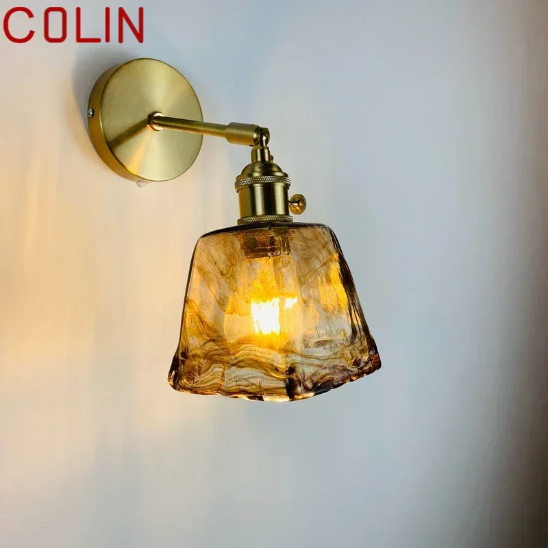 

COLIN Nordic Brass Wall Lamp Indoor Living Room Bedroom Bedside Lamp Modern Hotel Corridor Hallway Wall Lamp