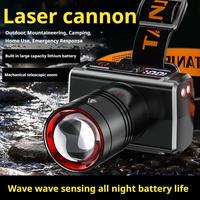 Outdoor Headlamp Long-range Strong Light Illumination USB Rechargeable Multi-Function LED Headlamp for Night Hiking Camping