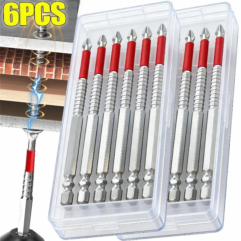 

K5 Magnetic Screwdriver Drill Bit Multi-functional Electric Screwdriver Driver Head Wooden Plate Impact Bit with Non-slip Sleeve