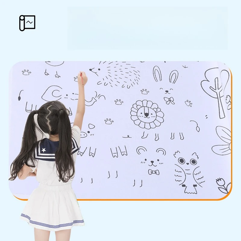 

Animal and Plant Graffiti 3m Colored Painting Paper Long Roll Canvas Non Dirty Wall Stickable Painting Paper