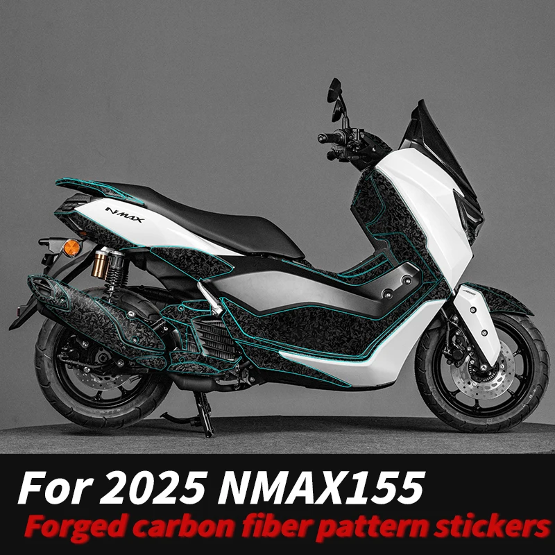 Stickers for YAMAHA NMAX155 Protective 5D Forged Carbon Fiber Paint Area Stickers Kits Motorcycle Accessories