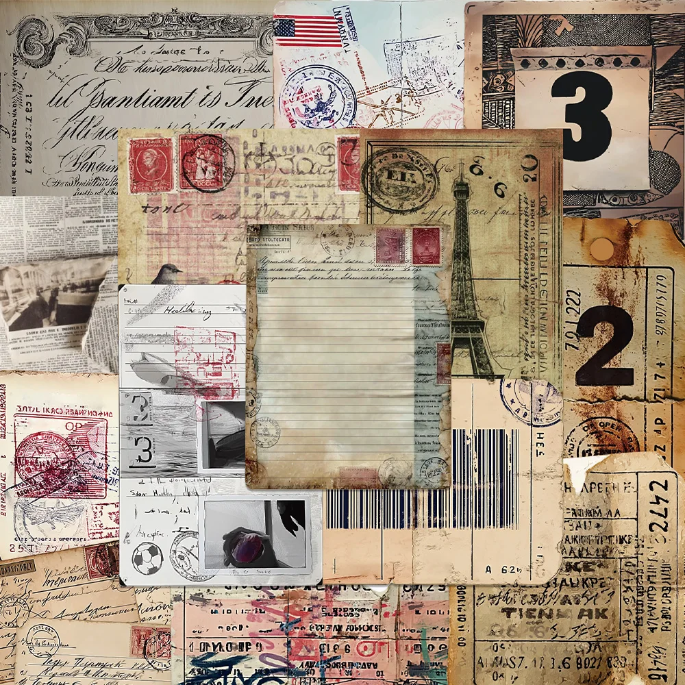 50 Uds. De pegatinas estéticas de diseño Vintage, calcomanía de Graffiti de dibujos animados, bricolaje, álbum de recortes, diario, maleta, botella, adhesivo de papelería para adolescentes