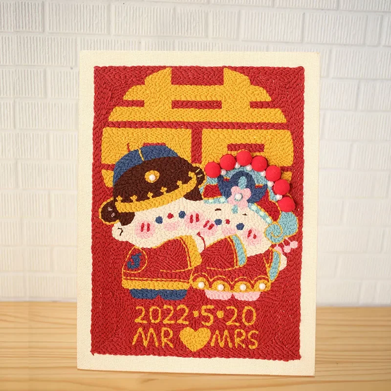 

Традиционные китайские наборы для вышивания игл для начинающих, 4-слойная пряжа, упаковка материалов, свадебный подарок ручной работы