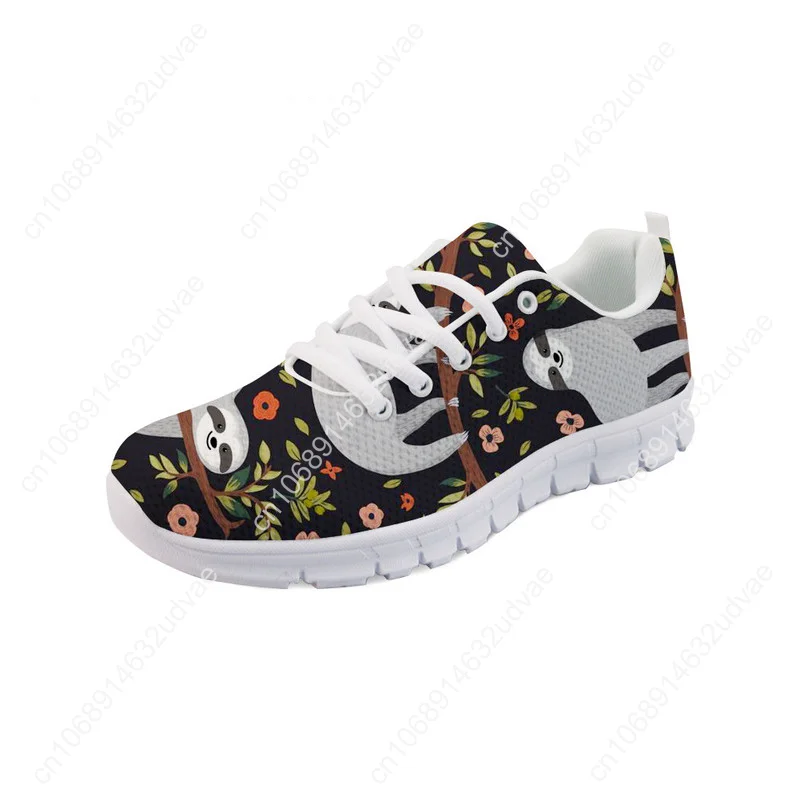 New Women's Flats Shoes Sloth Design Students Fashion Sneakers Spring Summer Breathable Walking Shoes Large Size Scarpe Donna