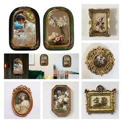 Luxury Antique Resin Photo Display Frame Hanging Elegant Picture Holder Luxury Gift for Office Living Room Decor Occasions