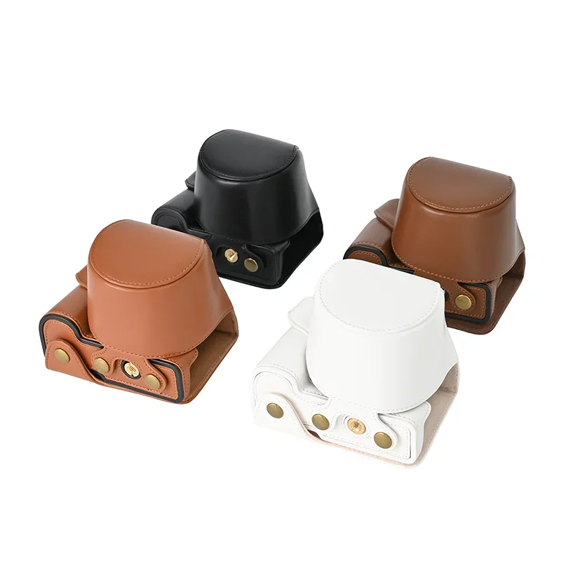 

PU Leather Bag for Sony ZVE10 (16-50mm Lens) Shockproof Camera Case with Buttom Mount Cover Shoulder Strap for ZV-E10L Accessory