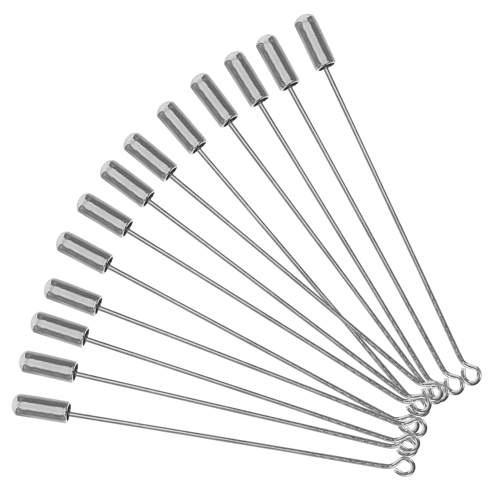 20 Uds. De alfileres para ropa, hebilla de una línea, broche para sombrero, capa de seguridad DIY, chaqueta resistente plateada