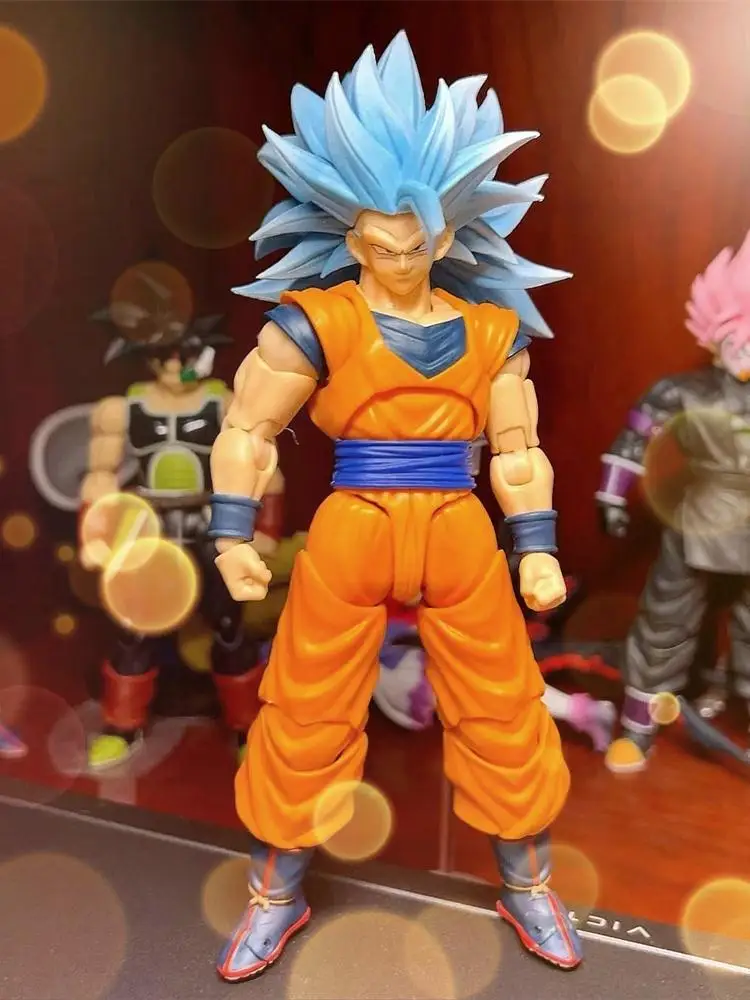 Stock Kong Mo Son Goku Super Three Beigit Super 3 Blue Dragon Ball SHF3.0 New Upgrade Model Collection graduation Gift desktop