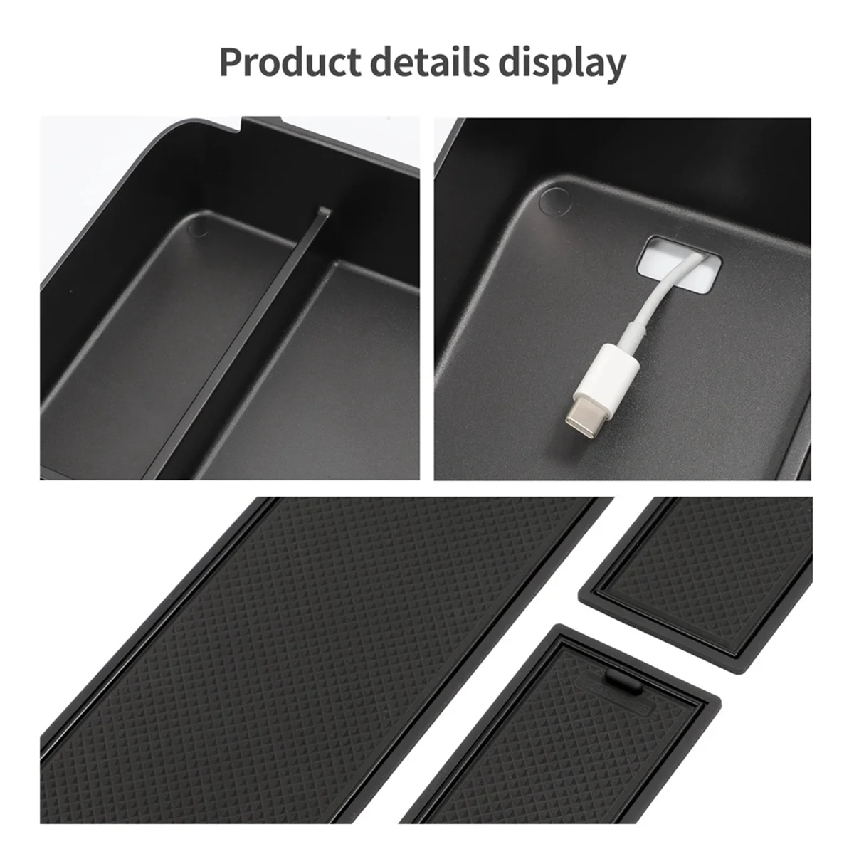 Car Armrest Storage Box Organizer Case for Hyundai Santa Fe 2024 2025 Interior Accessories Center Console Storage Tray