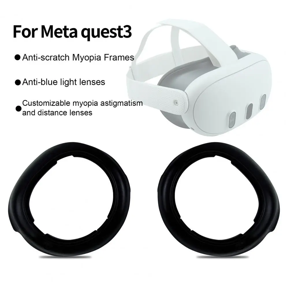 Lens Frame Protective Frame for Meta Quest 3 Anti-scratch Lens Ergonomic Design Controller Headset Mirror Eyewear Easy for Meta