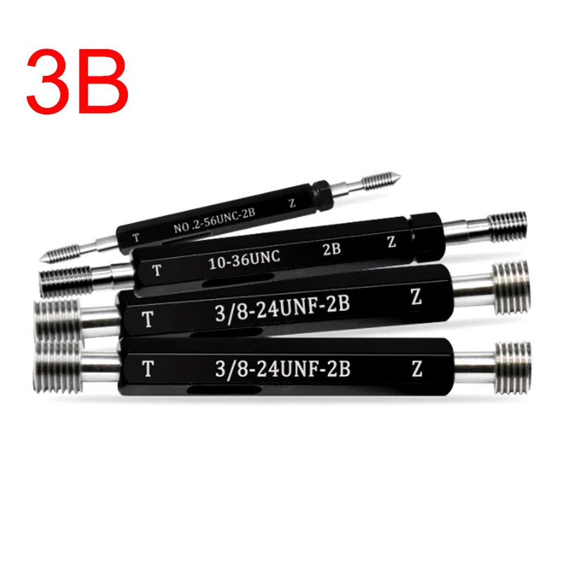 1PCS Steel Mer-cury Gage Thread Plug Gauge Tolerance 3B UNC UNF 0-80 0-90 2-56 8-32 12-24 1/4 3/8 5/16 5/8 7/8 3/4 1/2