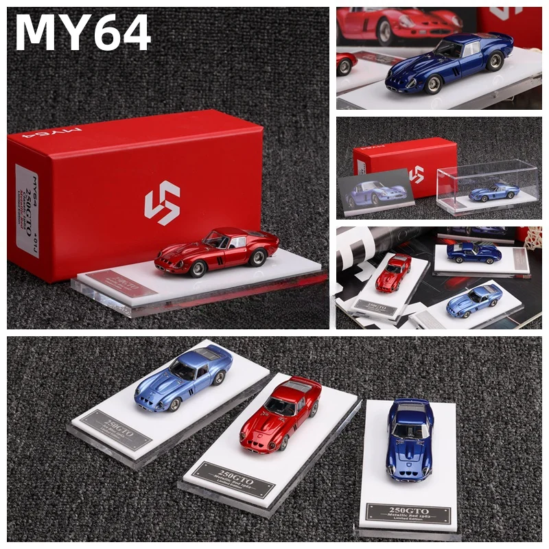 1:64 1962 Supercar 250GTO limited edition high-end resin miniature simulation model, adult decoration, boy toy, children's gift