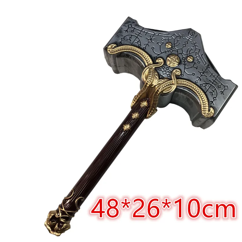 God of War Cosplay Thor Martello Arma Caos Lama Fiamma Tomahawk Thunder Hammer Prop Gioco di ruolo Fantasma Bestia Martello PU Arma