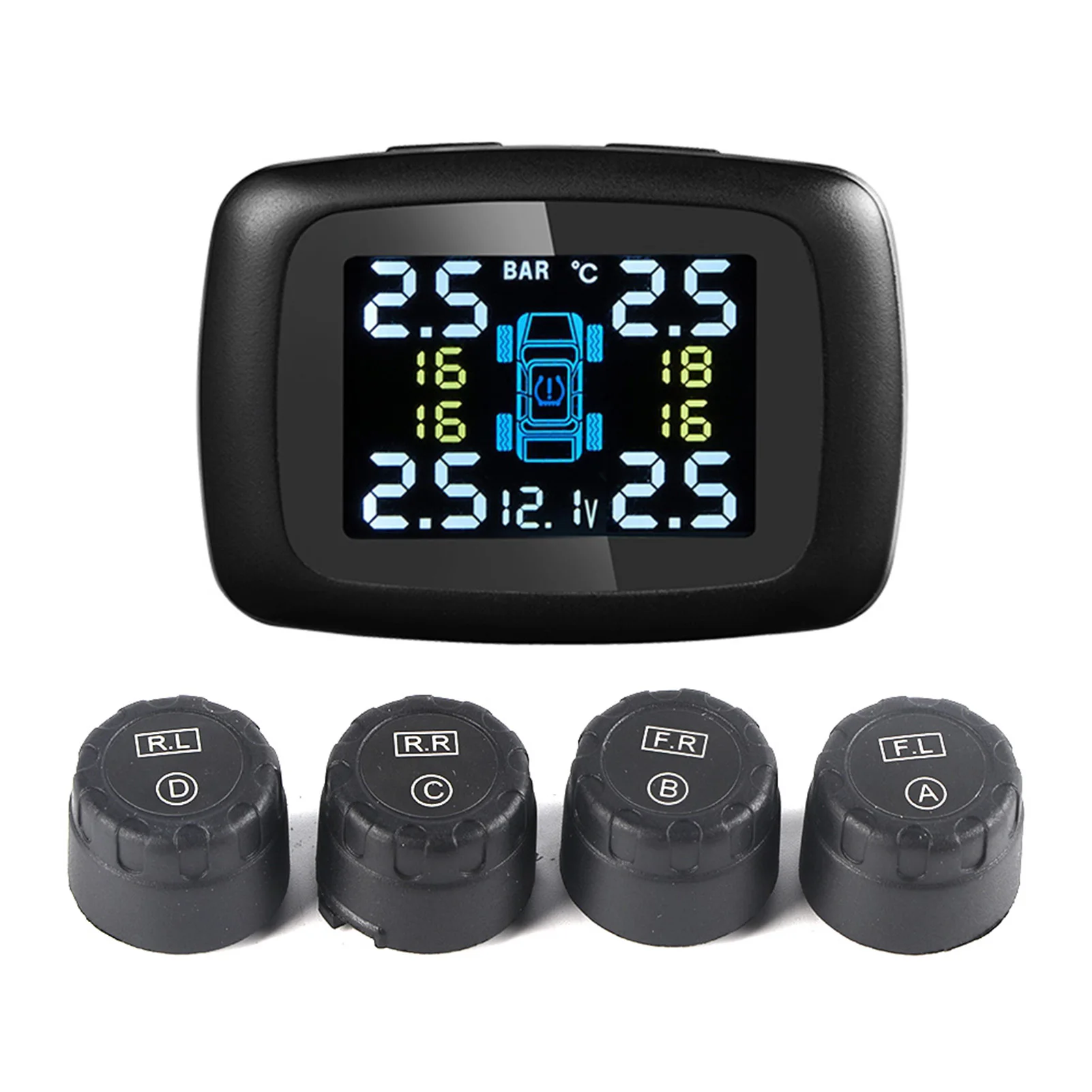 Car TPMS Tire Pressure Monitoring System Cigarette Lighter with 4 External Sensors Car TPMS Tire Pressure Monitoring System TPMS