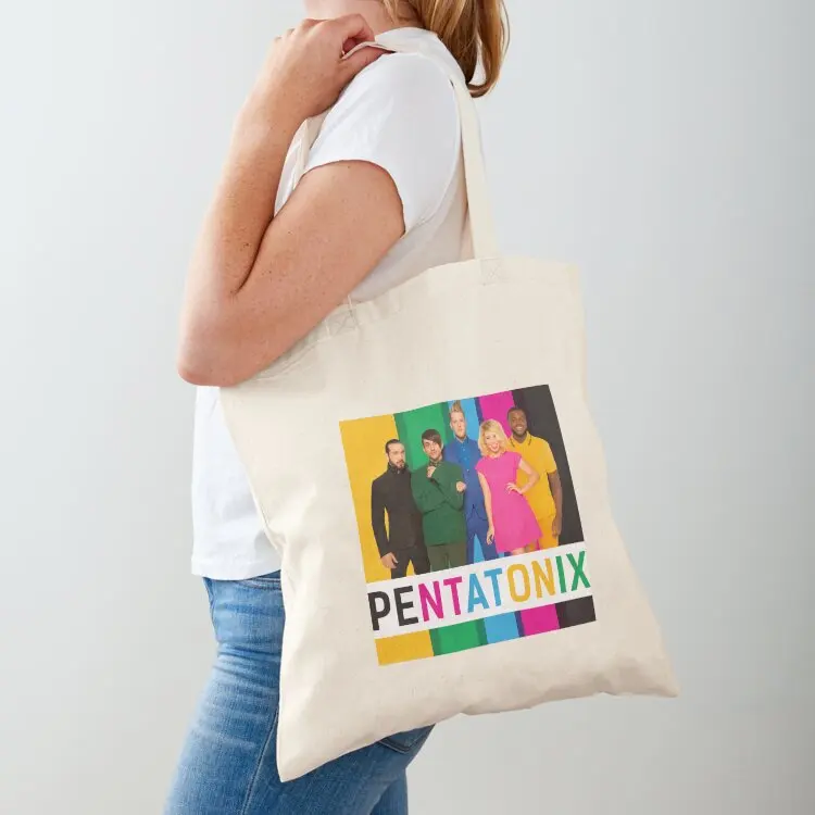 

full colour of pentatonix Tote Bag canvas bags Gift bags Handbags women shopping bags foldable
