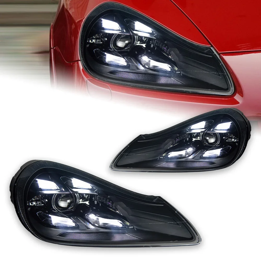 Car Lights for Porsche Cayenne Headlight 2008-2010 Dynamic Signal Head Lamp LED Headlights Drl Lens Automotive Accessories