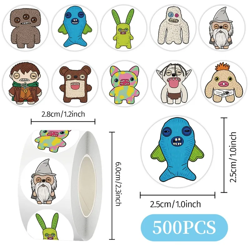 New Fuggler two-dimensional roll stickers animation peripheral handbook tape stationery desktop high-value decorative stickers view 5