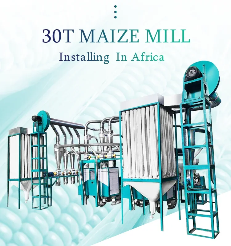 30T/24H Maize Mill Plant Corn Flour Mill Machine