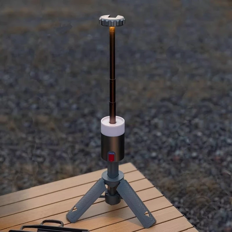 New Portable Multifunctional Retractable Camping Light Support Mobile Phone Charging Long Battery Life Remote Control Ambient