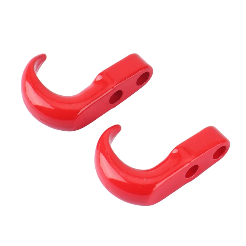 4Pcs 16X11Mm Metal Trailer Tow Hook Shackle Rescue Hook for Traxxas TRX4M Axial SCX24 1/18 1/24 RC Crawler Car Parts,2