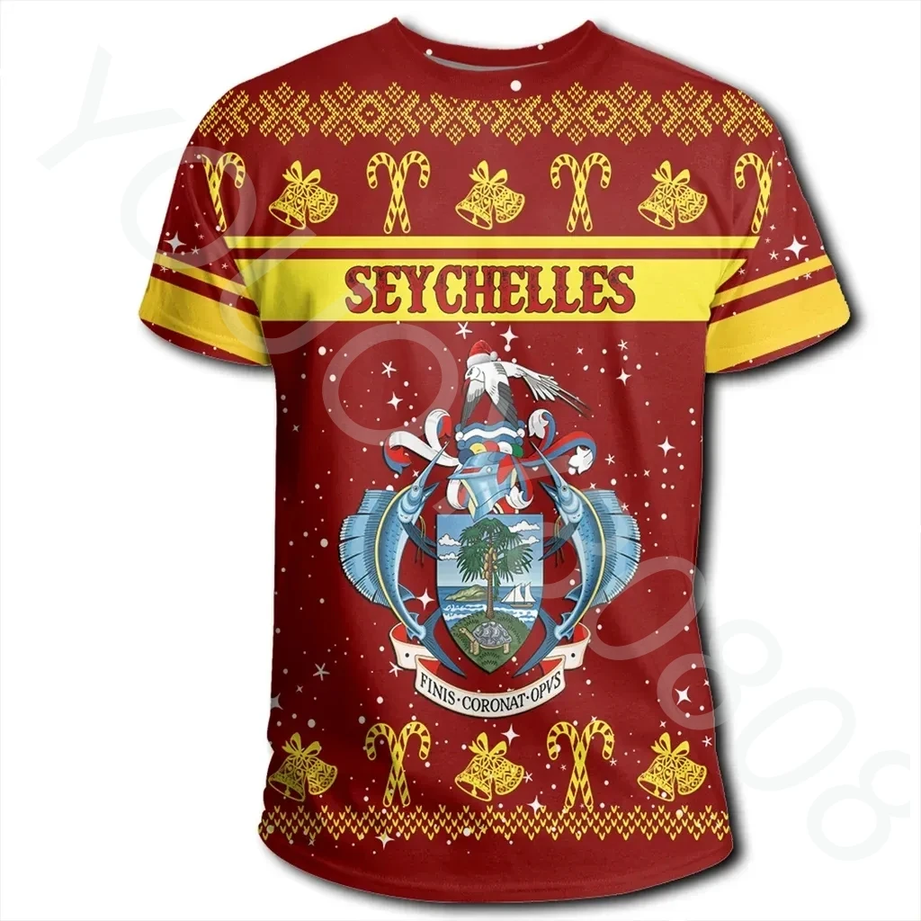 Summer Africa Zone T-Shirts - Printed Casual Street Style Seychelles Christmas T-Shirts Men's and Women's Sweatshirts Clothing